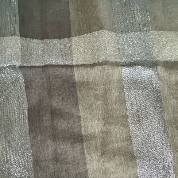 Luxury Grey/tan Scarf with Metallic Threads - Picture 13 of 15